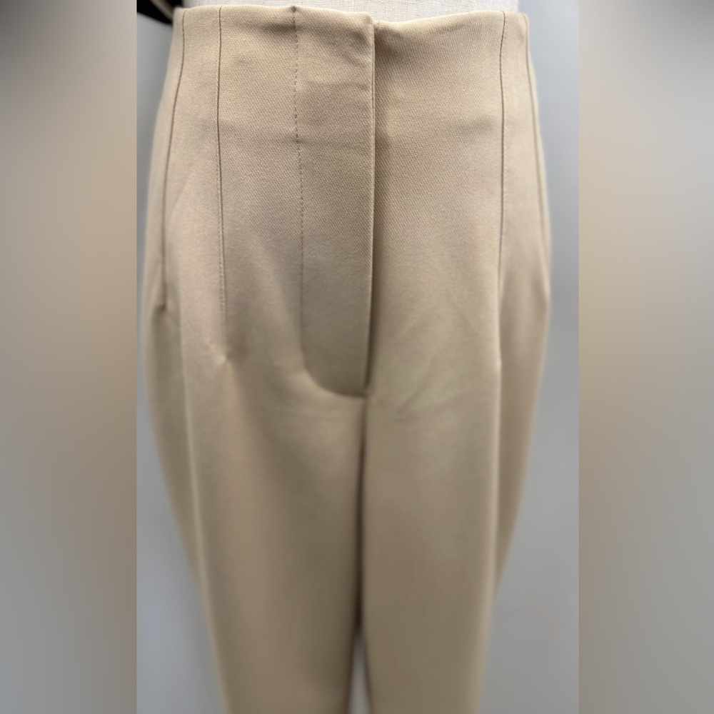 Nine West High Rise Tapered Pants Size 10 Beige NWT Work Office - Picture 3 of 12